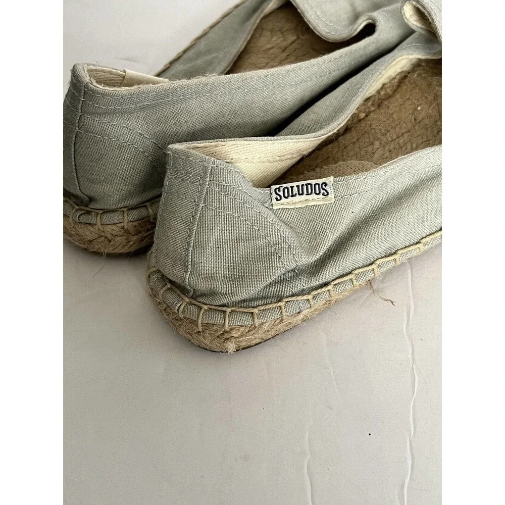 New! SOLUDOS •Women 5.5• Embroidered Flamingo Smoking Slipper Flat Espadrille